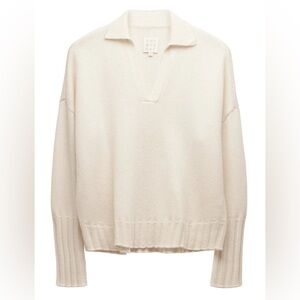 Not Monday Leland 100% Cashmere Polo Sweater XS Excellent Condition